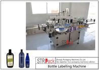 آلة وسم الزجاجة المستديرة / المسطحة / المربعة ، آلة وضع العلامات المزدوجة الجانبية المؤازرة